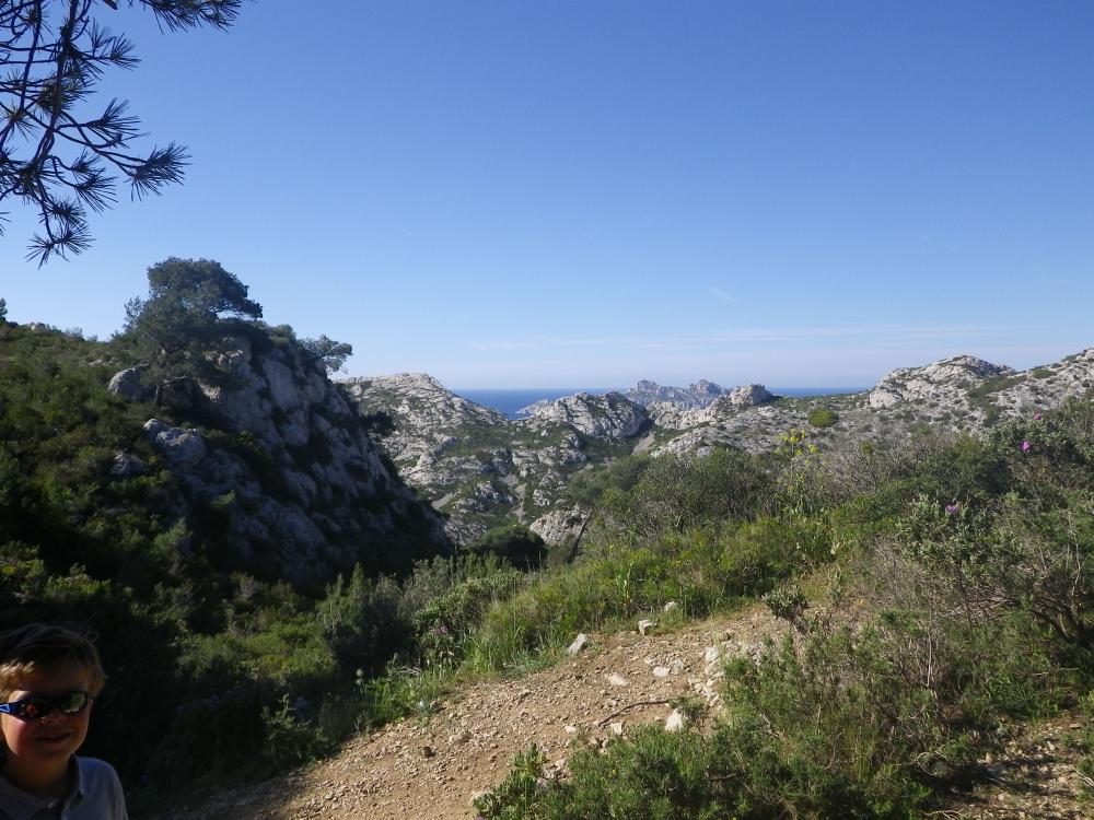 Col des Baumettes : à l'ombre ou au soleil, depuis le Col des Baumettes on peut voir les Crêtes du Riou et de Sormiou s'enchevêtrer