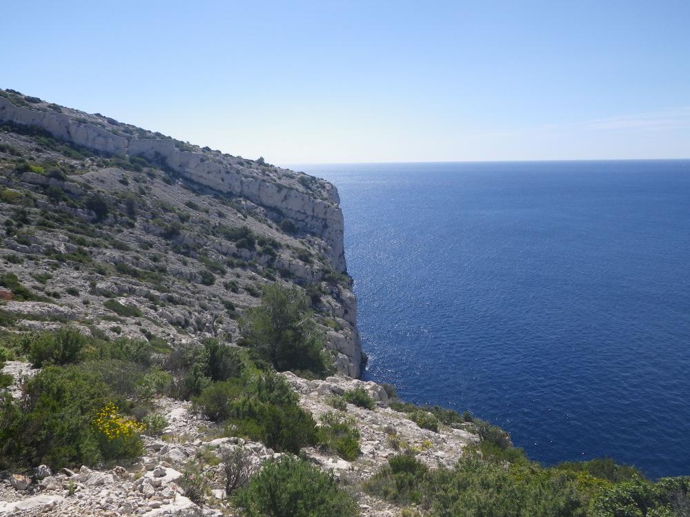 Falaise de la Voile : le Rempart, le profil de la Falaise de la Voile