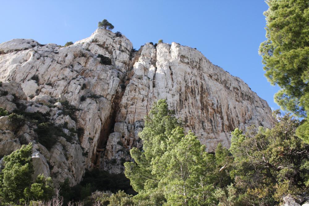 Val Vierge : vue depuis le Val Vierge : une belle brèche dans la paroi Est de la Grande Candelle