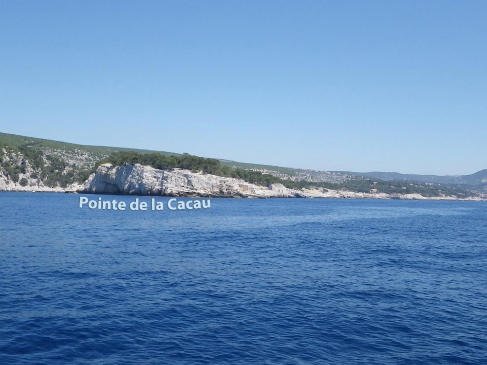 Pointe de la Cacau : la Pointe de la Cacau vue de mer