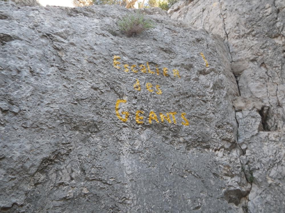 Escalier des Géants : marquage de l'Escalier des Géants