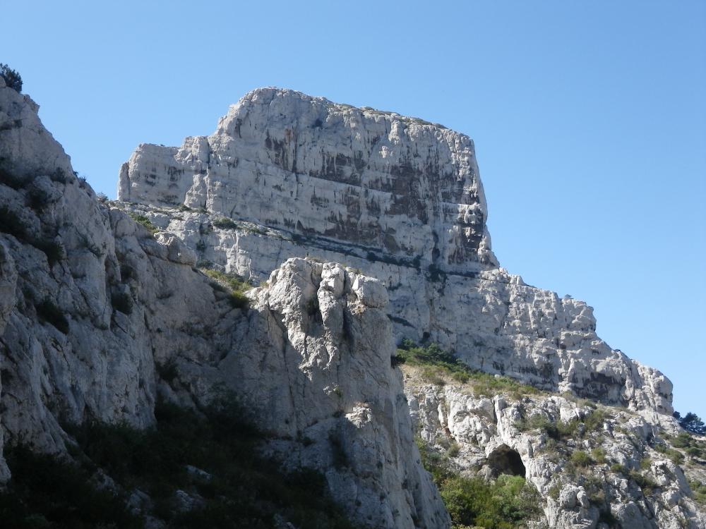 Rocher des Goudes : le profil du Rocher des Goudes vu de l'Ouest