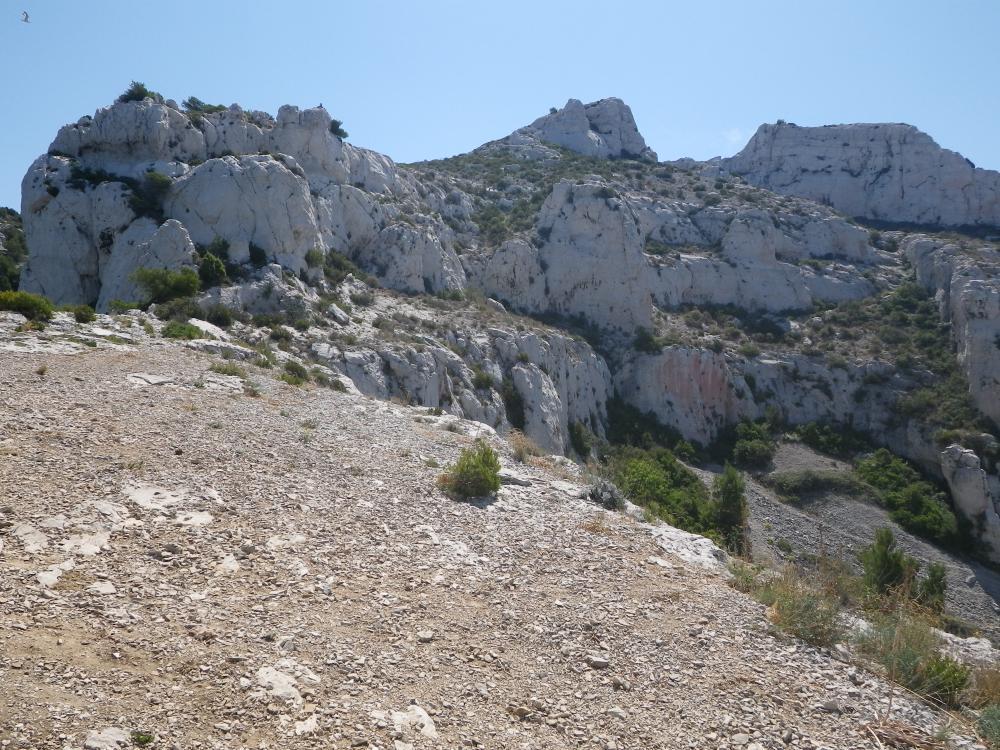 Corniche Salis : vue au Col du Brès de la bretelle pour rejoindre la Corniche Salis