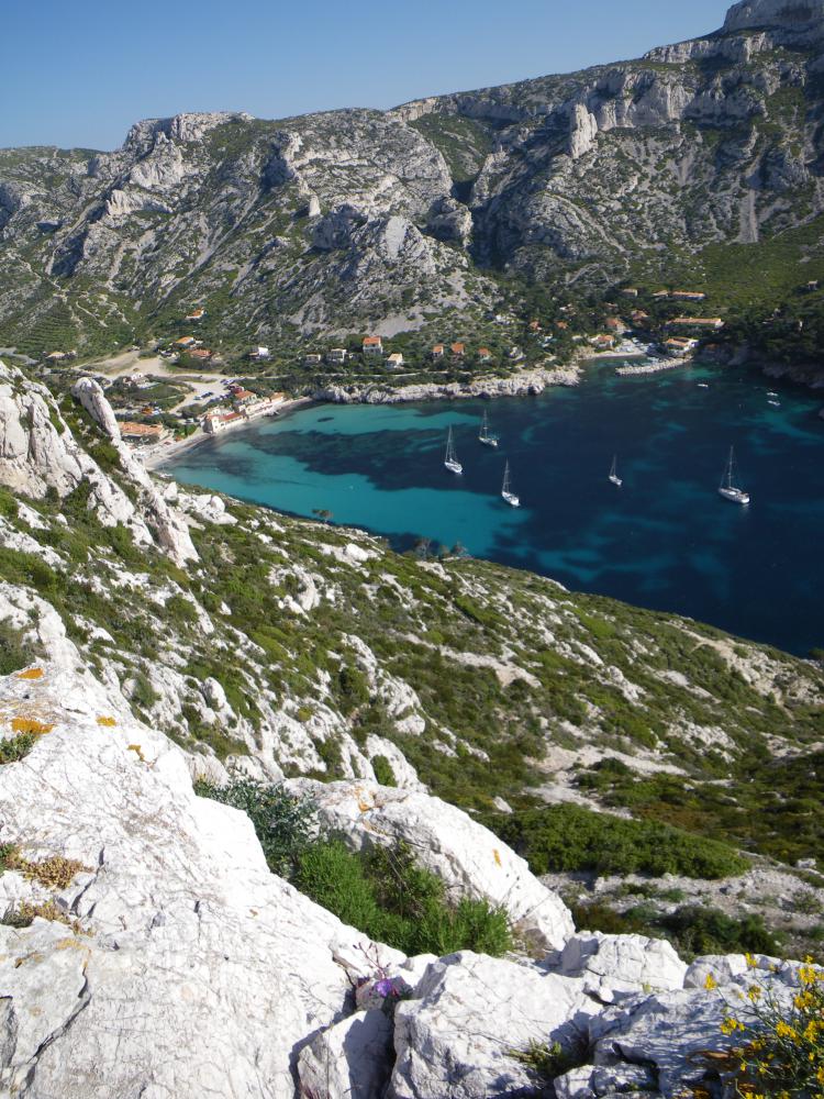 Crête de Sormiou : la Calanque de Sormiou vue de la Crête de Sormiou