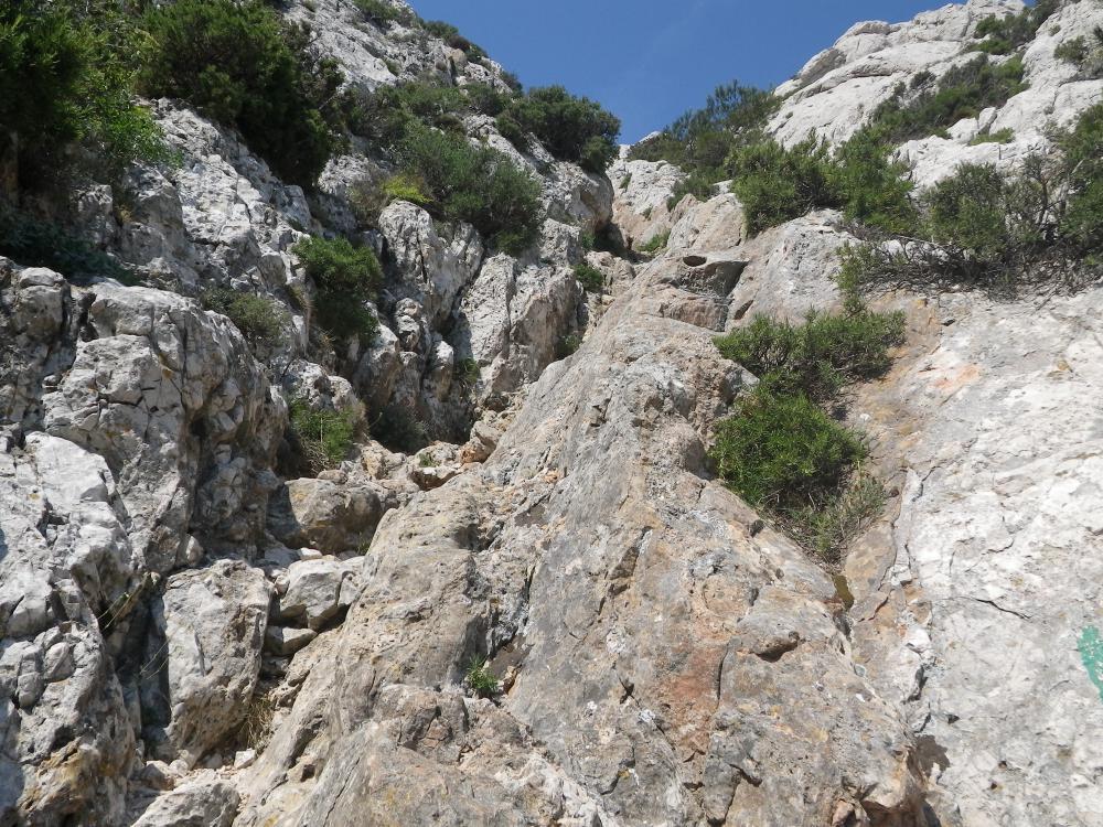 Col des Chèvres : le beau couloir d'aragonite du Col des Chèvres