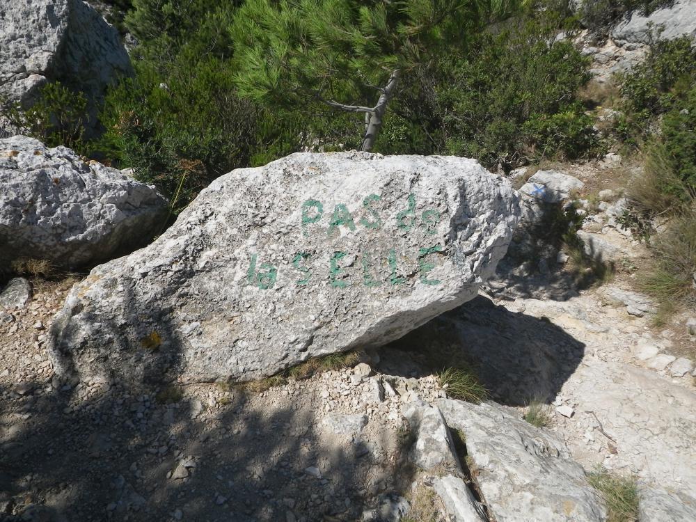 Col de la Selle : marquage du Pas de la Selle vers le Col de la Selle